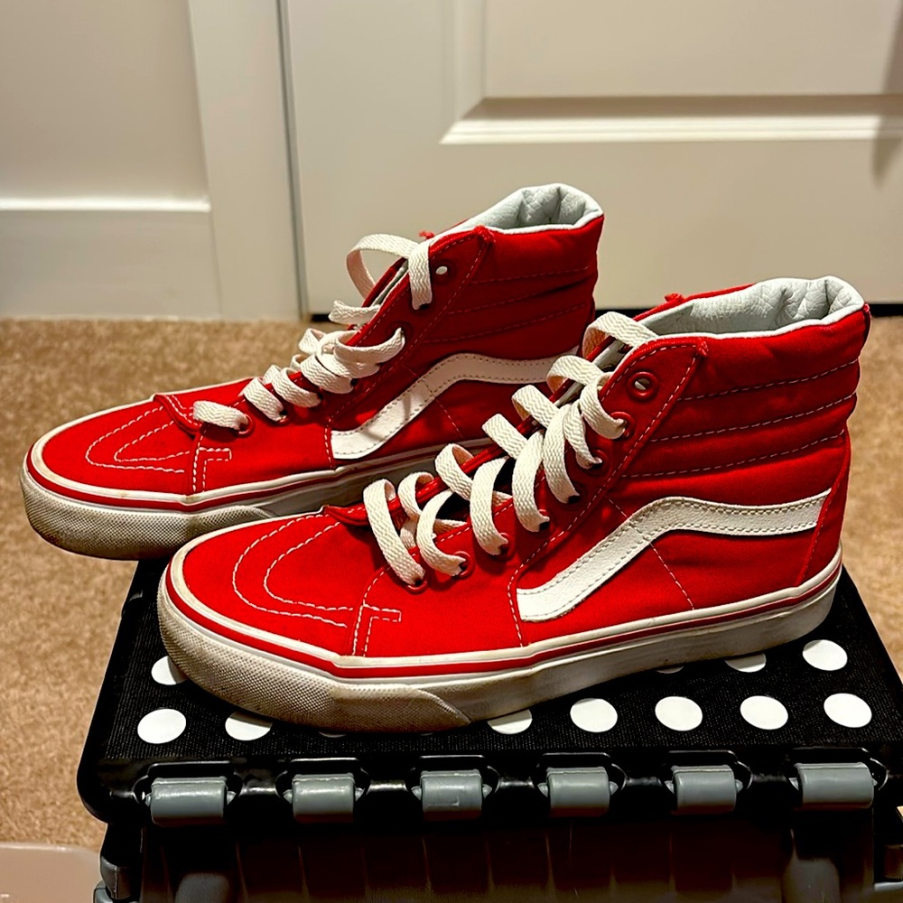 Red high top vans